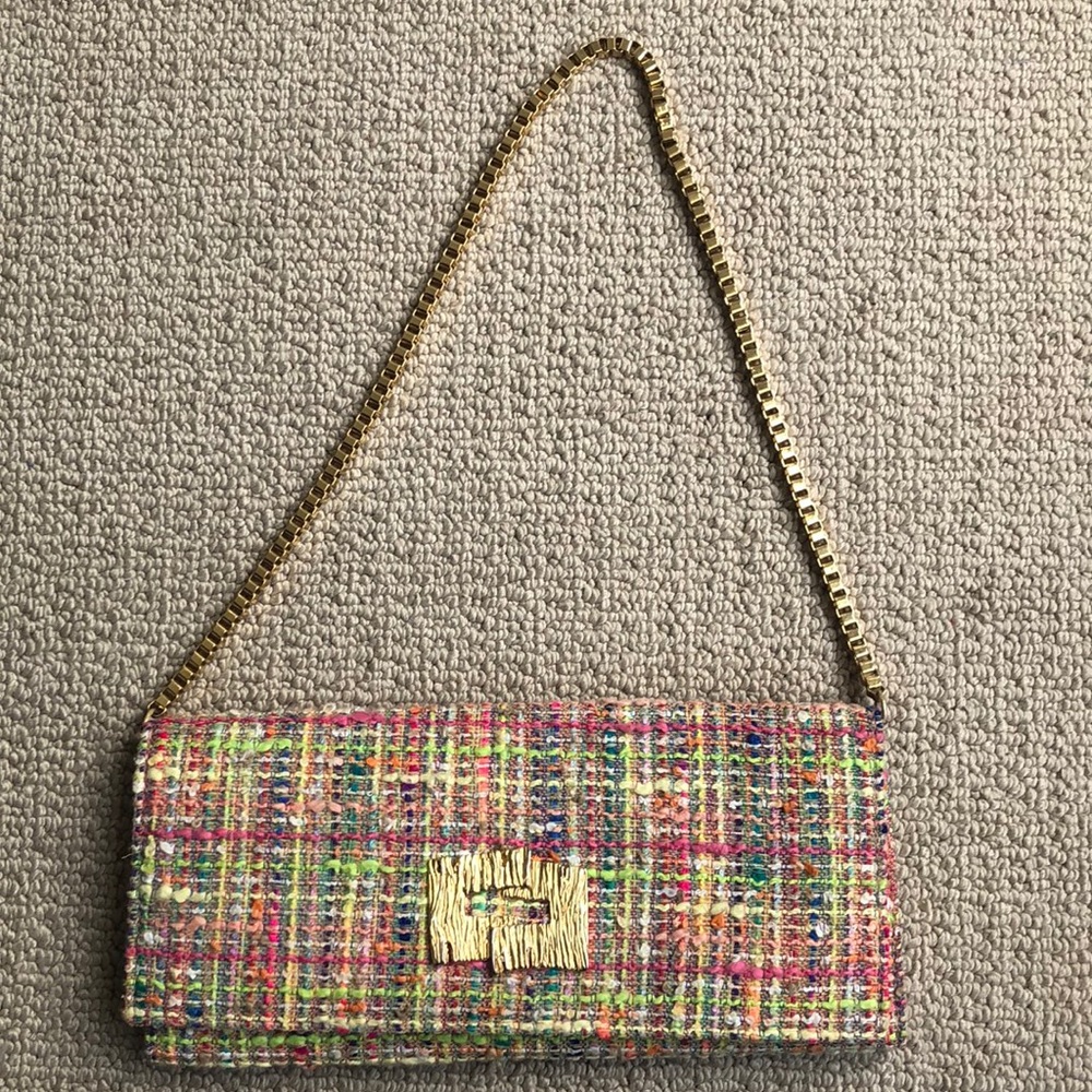 Tweed designer handbag